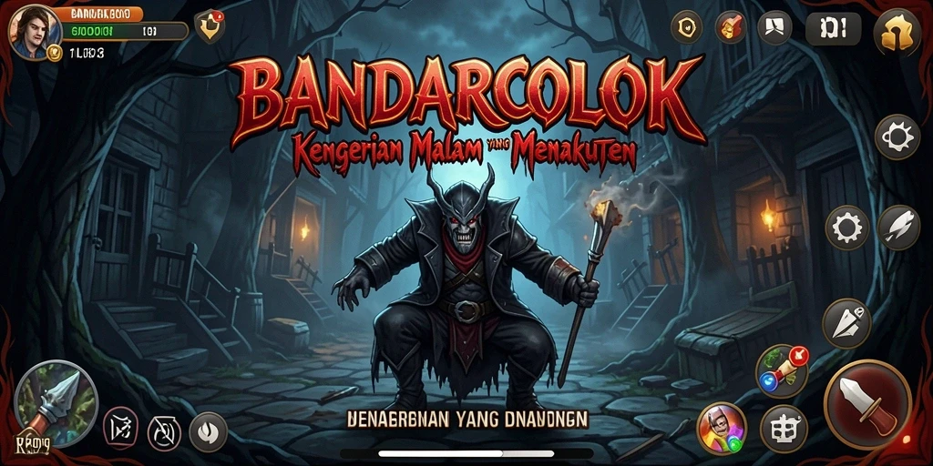 Screenshot gameplay <strong>BANDARCOLOK</strong> yang menunjukkan suasana kengerian yang mendalam.