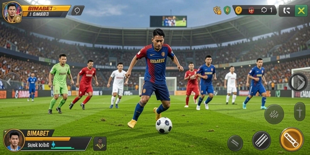 Tampilan gameplay BIMABET yang menegangkan di lapangan sepak bola.