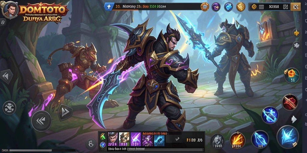 Tampilan seru dalam pertempuran epik di game ARPG.