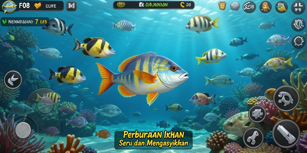 Gameplay seru dengan tembakan ikan yang memukau.