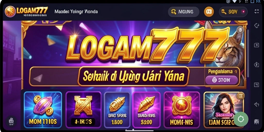 Tampilan gameplay menawan dari LOGAM777 saat putaran Slot.