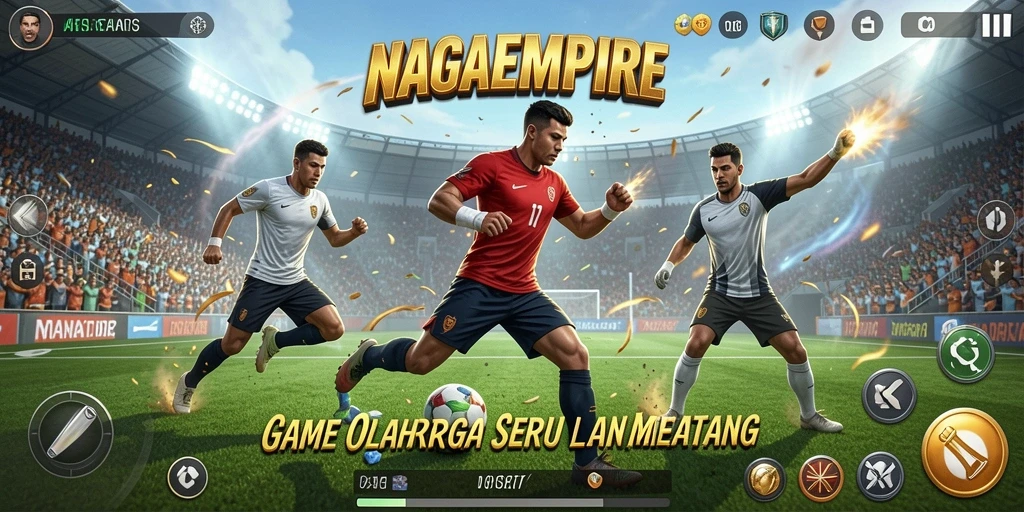 Tampilan seru gameplay NAGAEMPIRE saat pertandingan berlangsung.