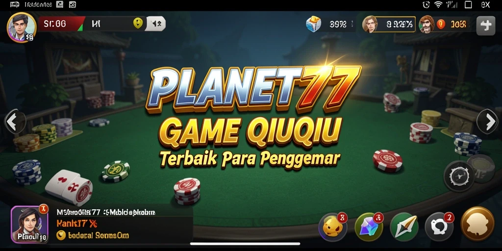 Tampilan menarik dari gameplay QiuQiu di PLANET77.