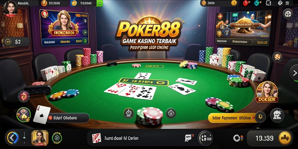 Tampilan gameplay POKER88 yang mendebarkan dan interaktif.