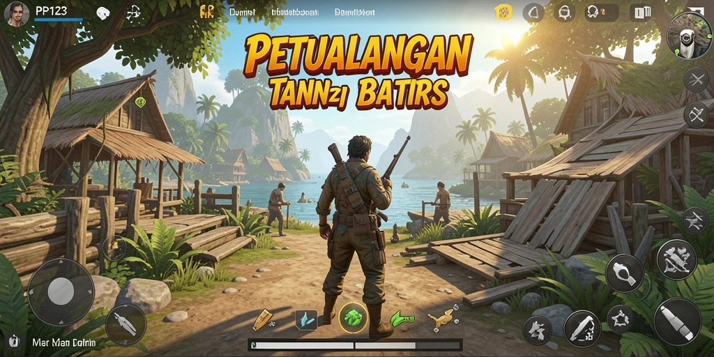 Screenshot dari gameplay PP123 menampilkan dunia terbuka yang luas dan dinamis.