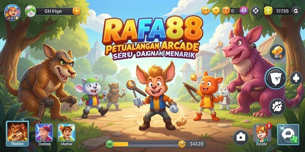 Screenshot RAFA88 menampilkan aksi gameplay Arcade yang dinamis dan seru.