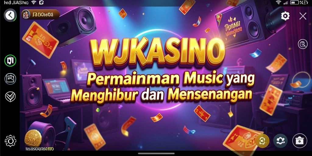 Screenshot WJKASINO menampilkan gameplay interaktif dengan musik yang enerjik.